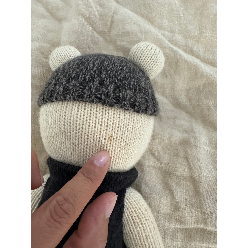 Cuddle + Kind Hudson the Polar Bear Hand Knit Doll 13 Inch Little Stuffed Animal - Picture 6 of 7